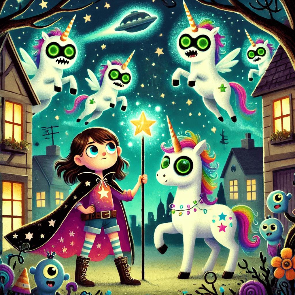Kiki the Magnificent Saves the Town from the Zombie Alien Unicorns