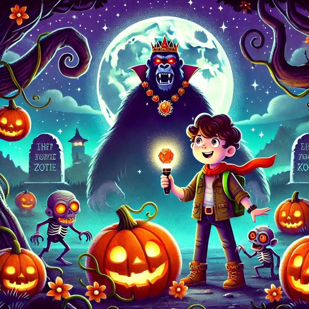 MJ's Halloween Adventure: Vampire Gorillas vs Zombie Pumpkins