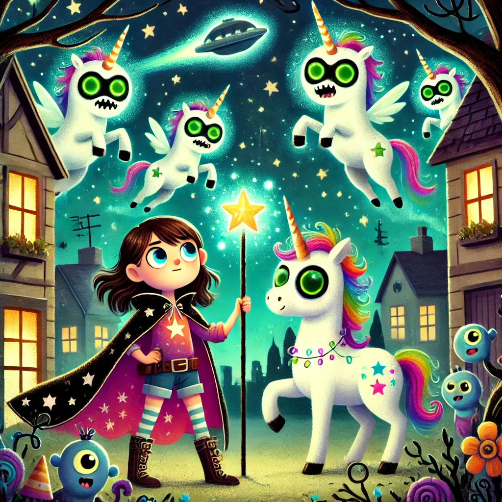 Kiki the Magnificent Saves the Town from the Zombie Alien Unicorns