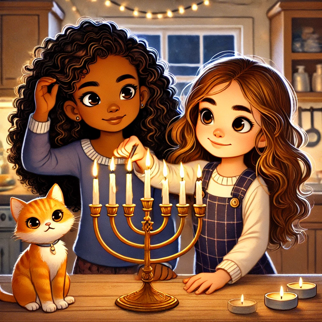 Kiki and Avey’s Hanukkah Candle Caper
