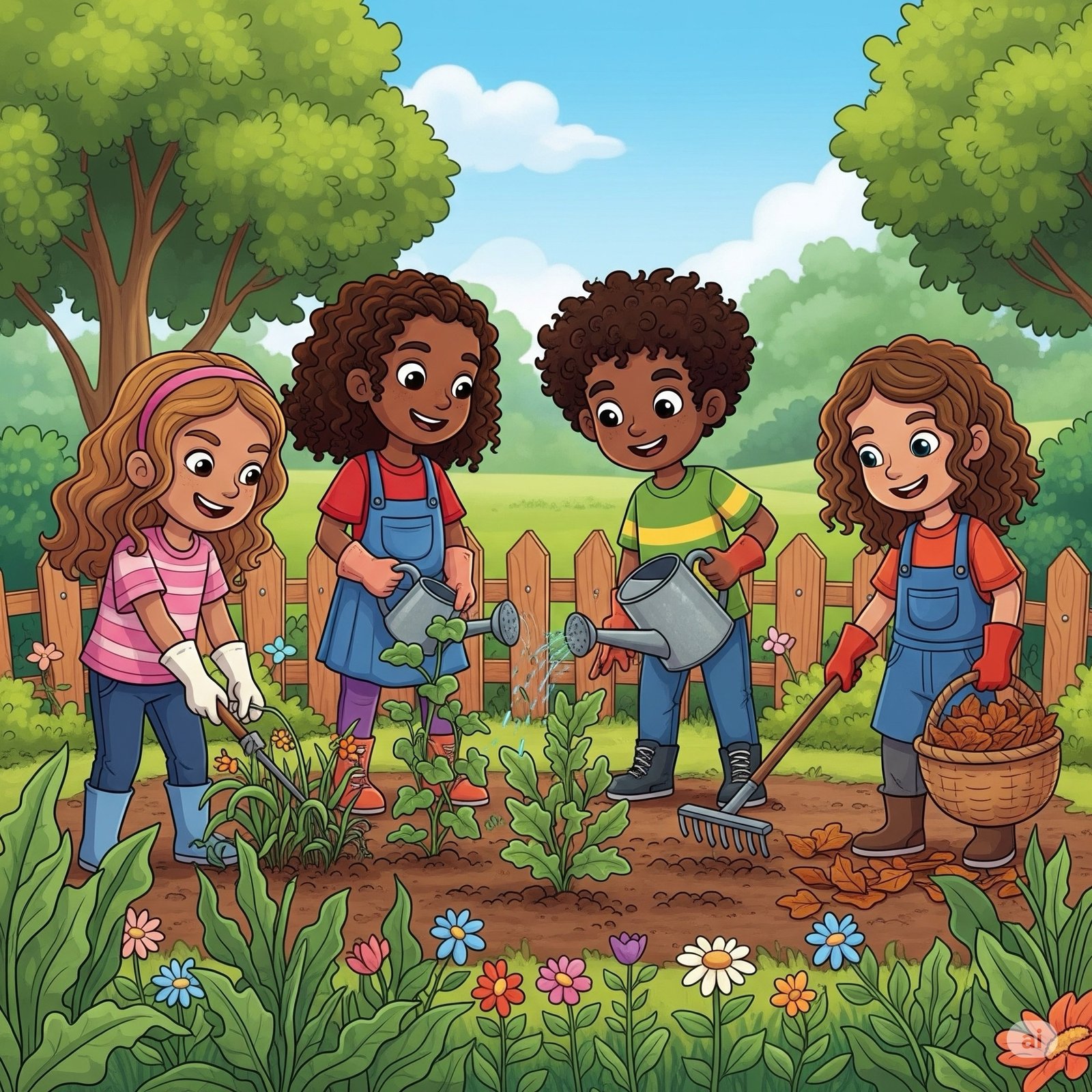 The Day They Helped the Community Garden